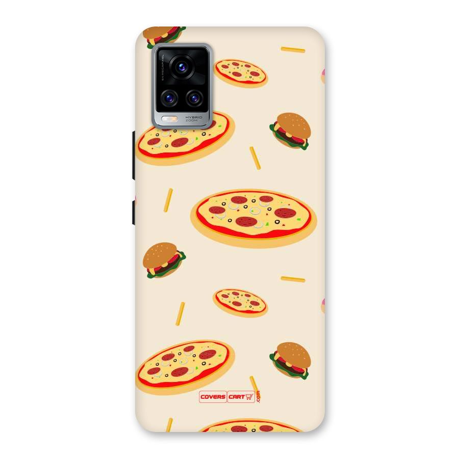 Pizza and Burger Love Back Case for Vivo V20 Pro
