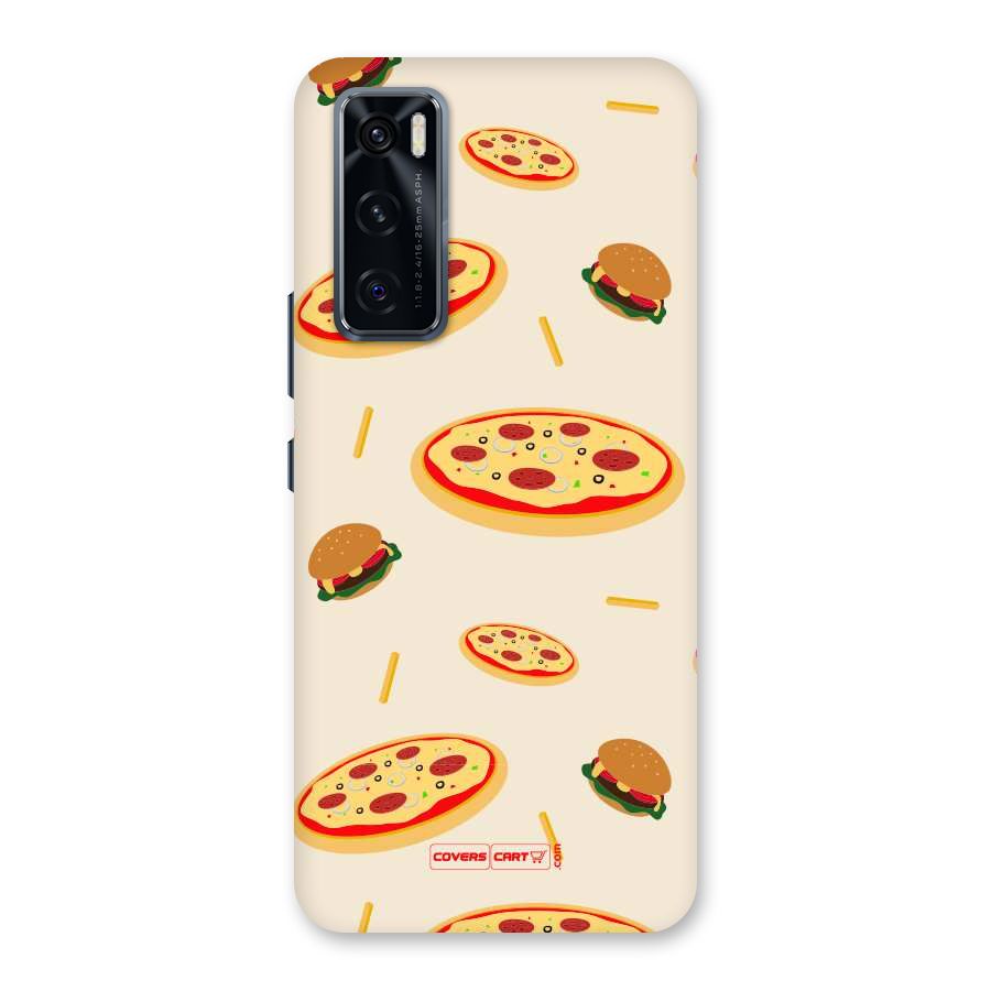 Pizza and Burger Love Back Case for Vivo V20 SE