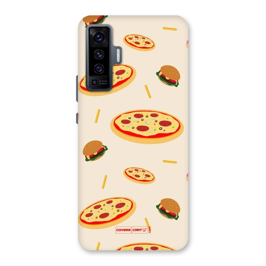 Pizza and Burger Love Back Case for Vivo X50