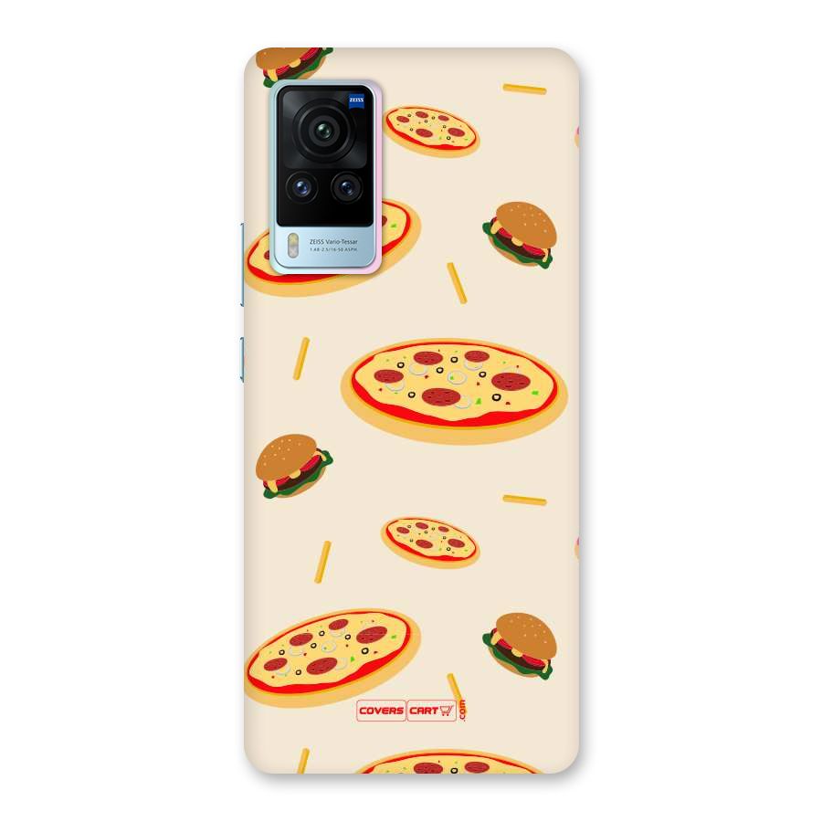 Pizza and Burger Love Back Case for Vivo X60 Pro
