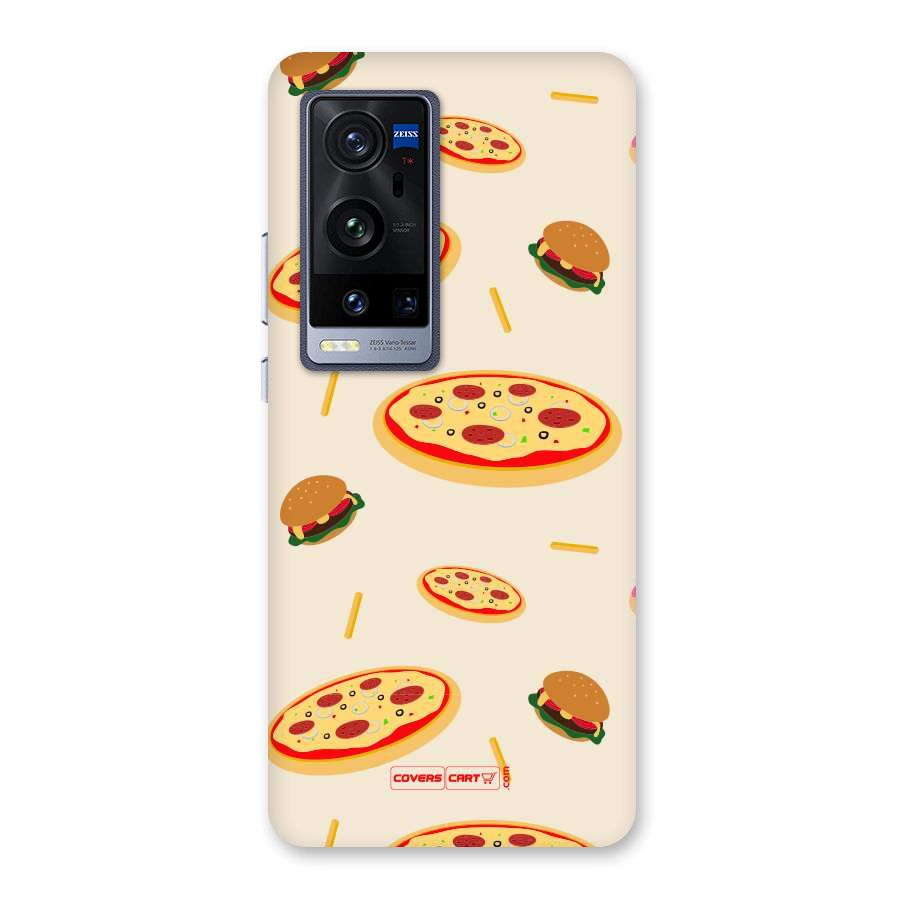 Pizza and Burger Love Back Case for Vivo X60 Pro Plus