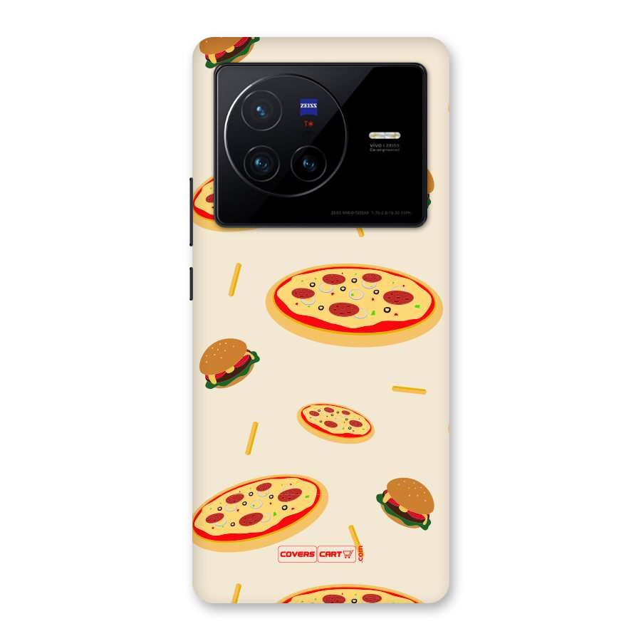 Pizza and Burger Love Back Case for Vivo X80