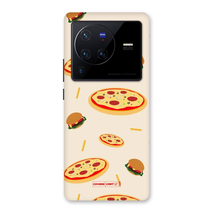 Pizza and Burger Love Back Case for Vivo X80 Pro