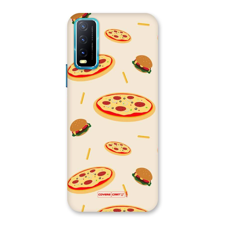 Pizza and Burger Love Back Case for Vivo Y20G