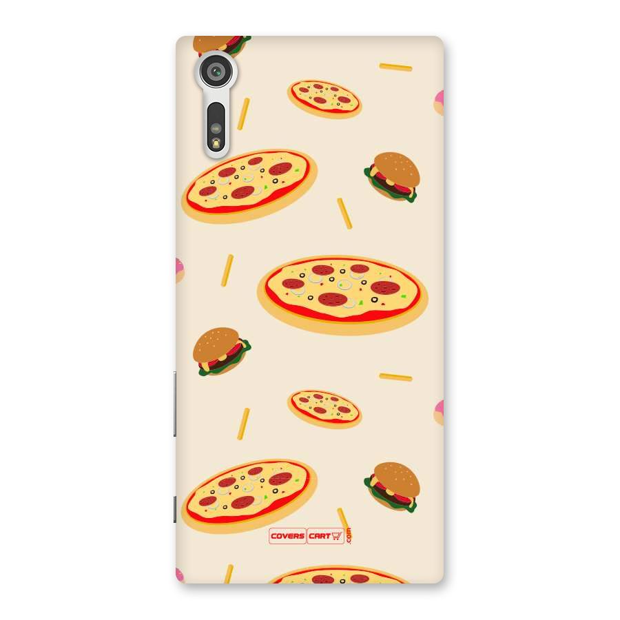 Pizza and Burger Love Back Case for Xperia XZ