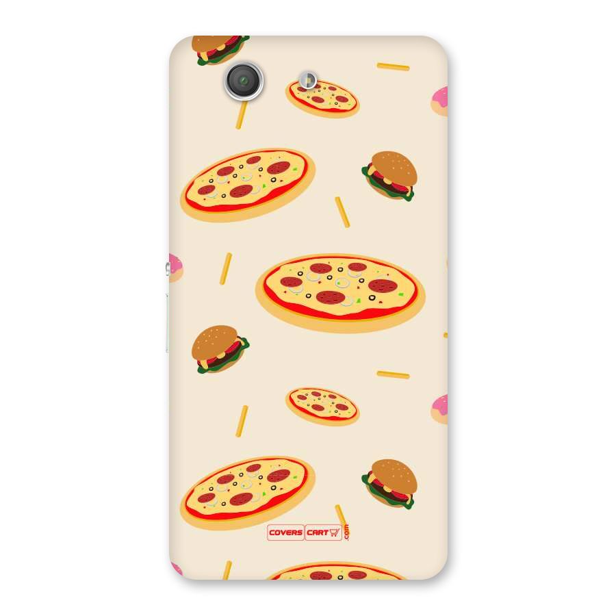 Pizza and Burger Love Back Case for Xperia Z3 Compact