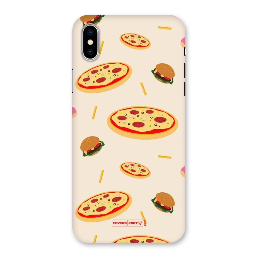 Pizza and Burger Love Back Case for iPhone XS