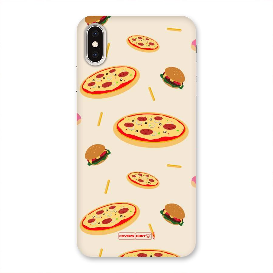 Pizza and Burger Love Back Case for iPhone XS Max