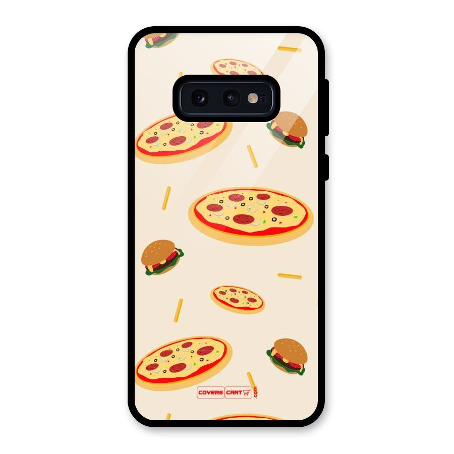 Pizza and Burger Love Glass Back Case for Galaxy S10e