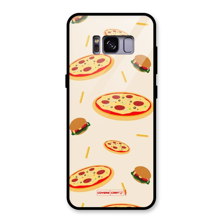 Pizza and Burger Love Glass Back Case for Galaxy S8