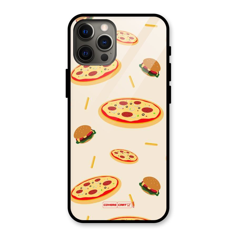 Pizza and Burger Love Glass Back Case for iPhone 12 Pro Max