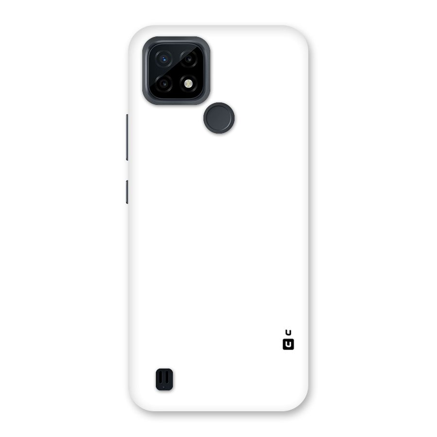 Plain White Back Case for Realme C21