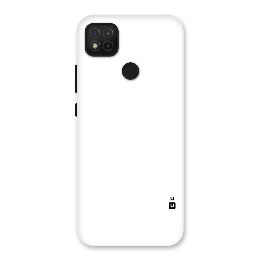 Plain White Back Case for Redmi 9C