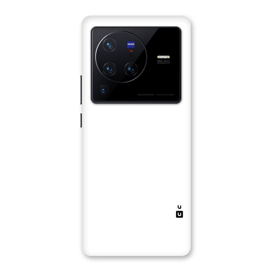 Plain White Back Case for Vivo X80 Pro