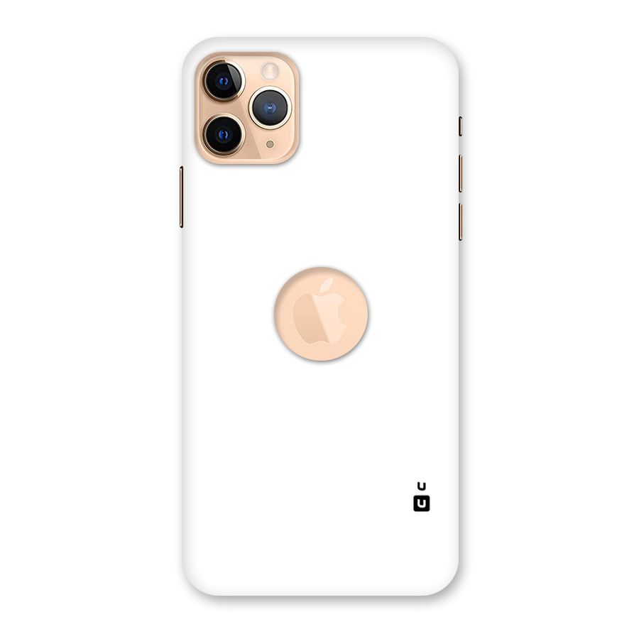Plain White Back Case for iPhone 11 Pro Max Logo Cut
