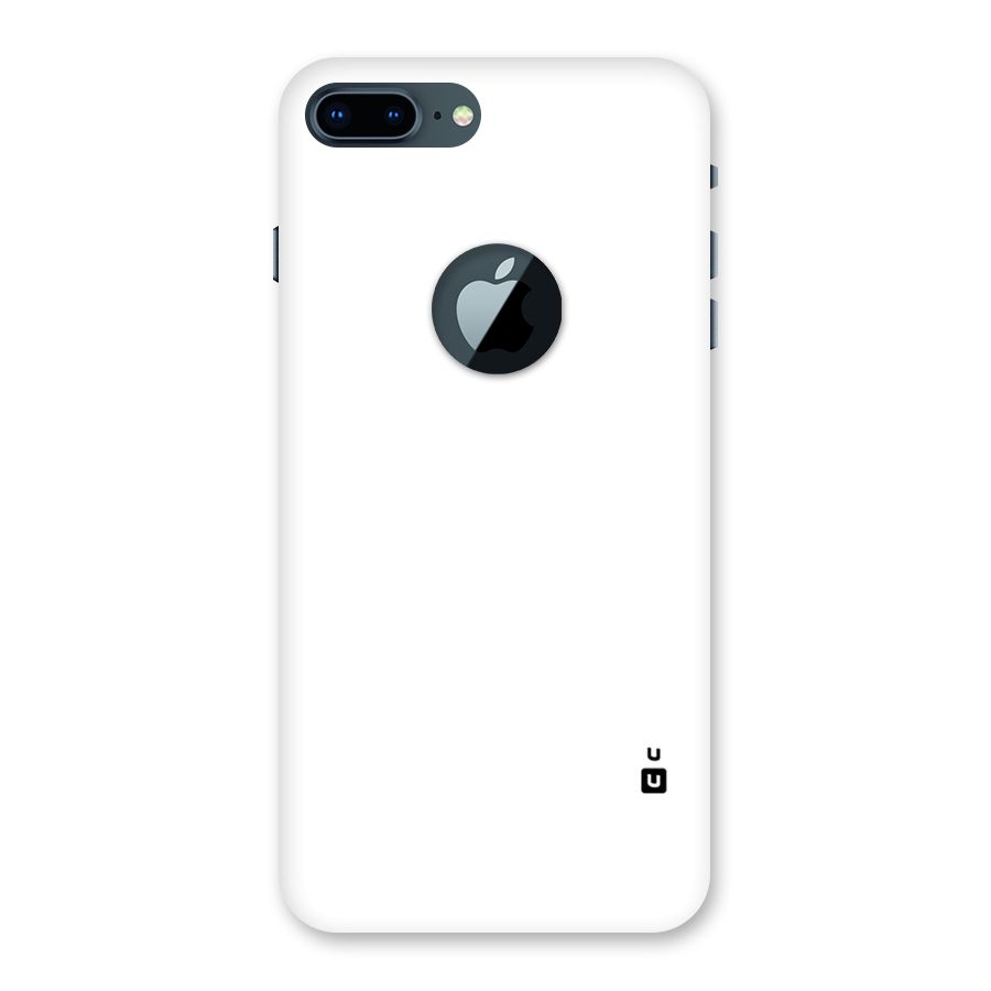 Plain White Back Case for iPhone 7 Plus Logo Cut