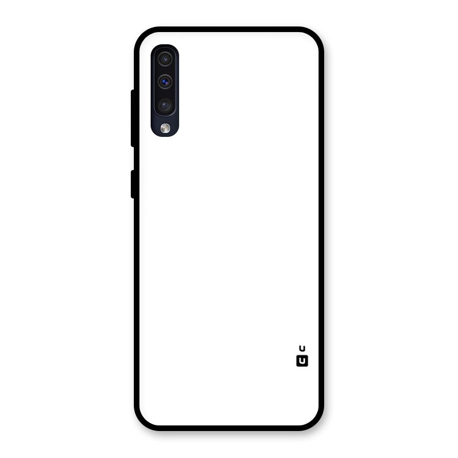 Plain White Glass Back Case for Galaxy A30s