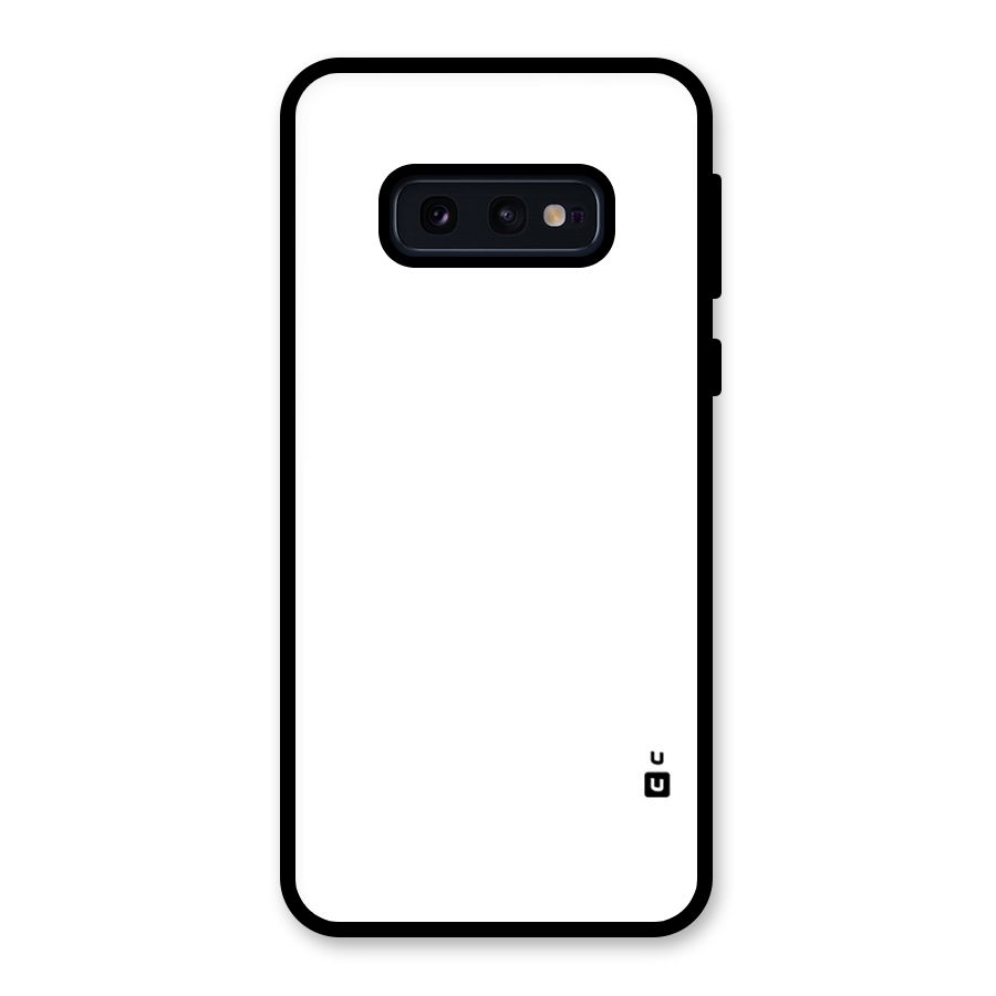 Plain White Glass Back Case for Galaxy S10e