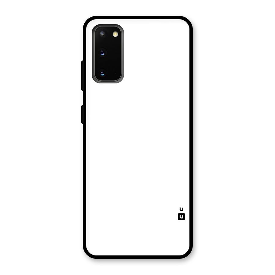 Plain White Glass Back Case for Galaxy S20