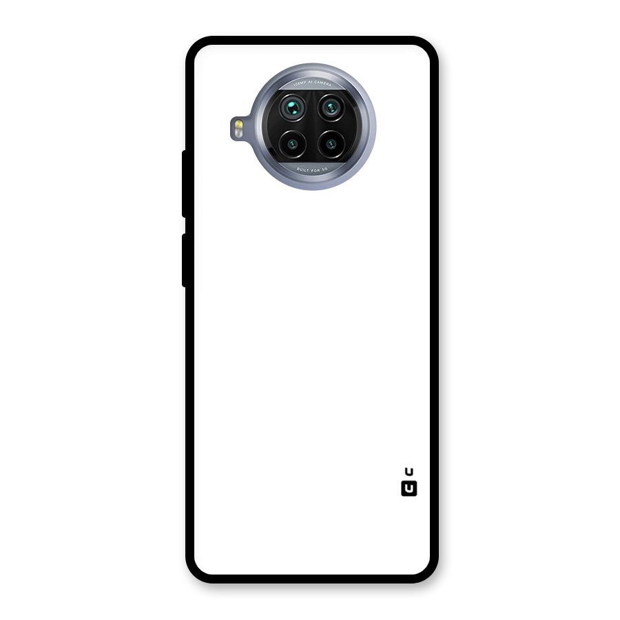Plain White Glass Back Case for Mi 10i