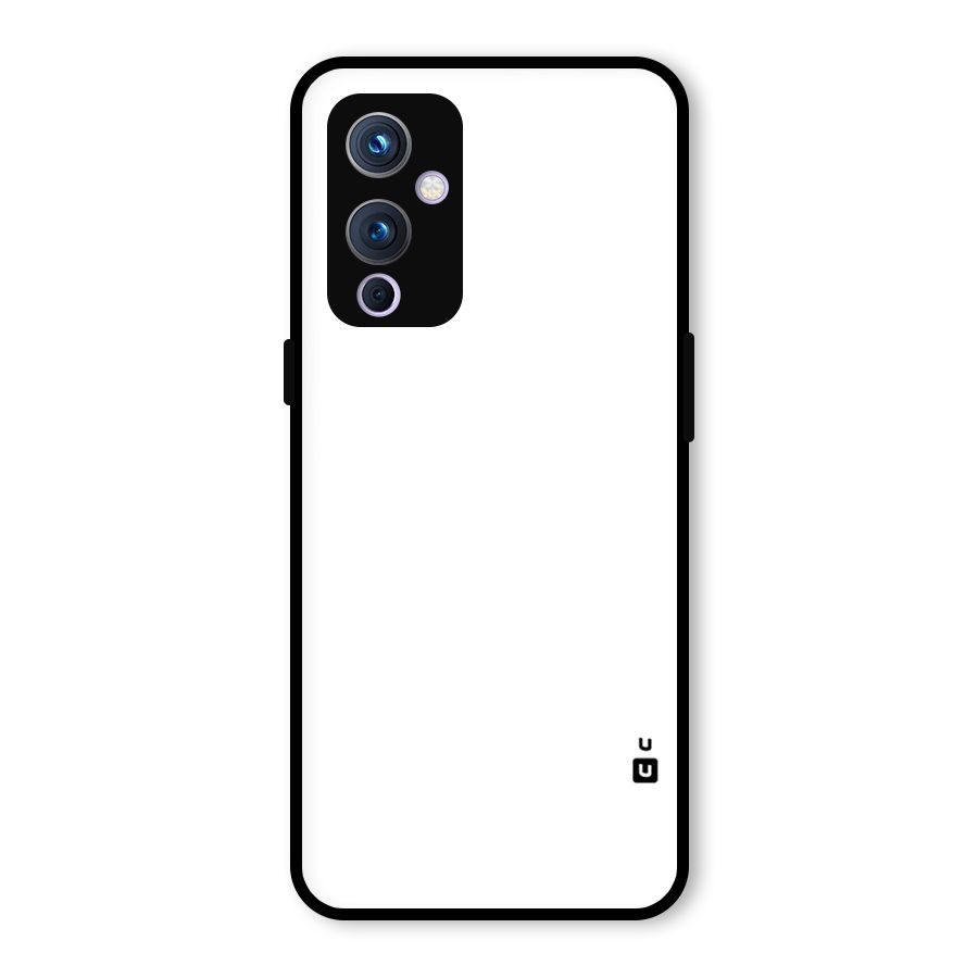 Plain White Glass Back Case for OnePlus 9