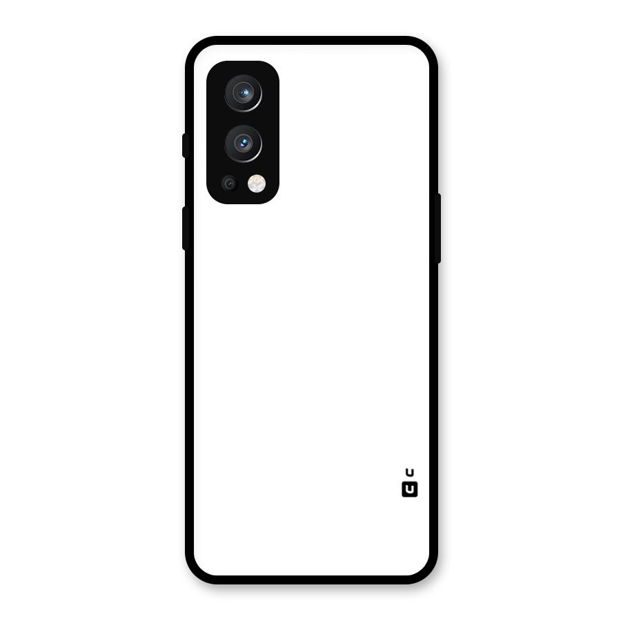 Plain White Glass Back Case for OnePlus Nord 2 5G