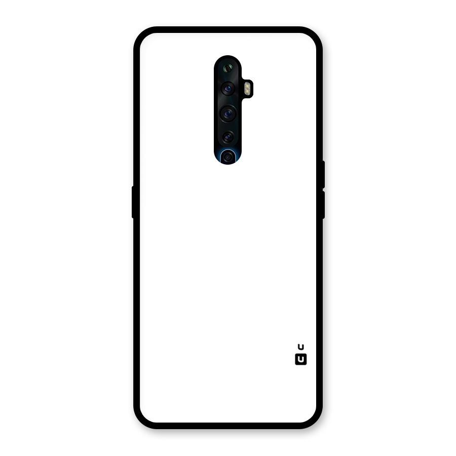 Plain White Glass Back Case for Oppo Reno2 F