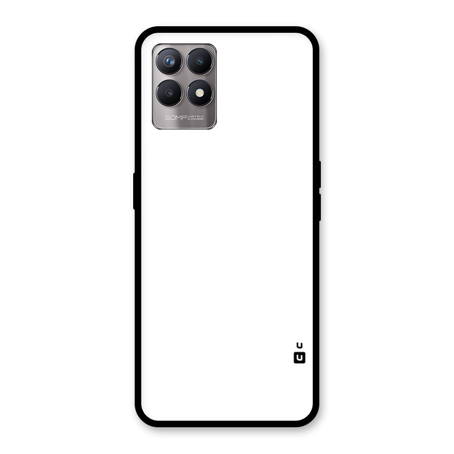 Plain White Glass Back Case for Realme Narzo 50