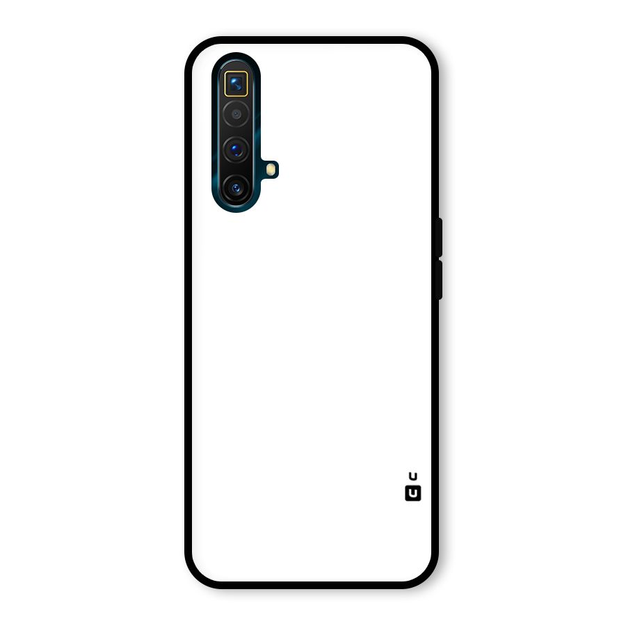 Plain White Glass Back Case for Realme X3