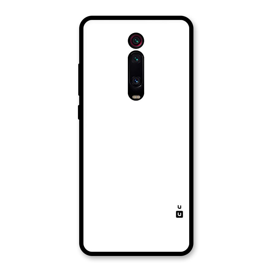 Plain White Glass Back Case for Redmi K20