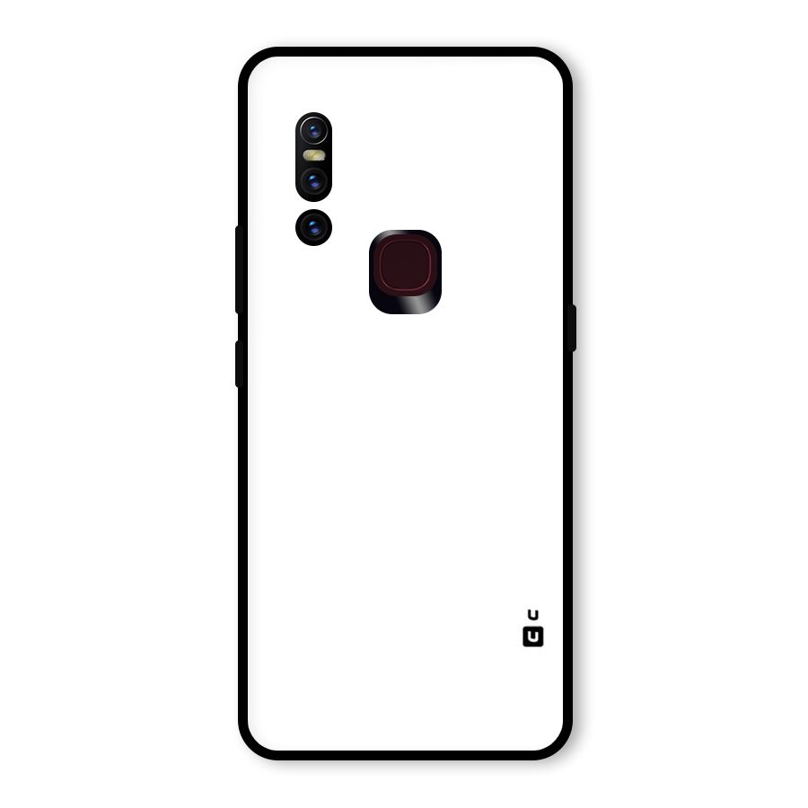 Plain White Glass Back Case for Vivo V15