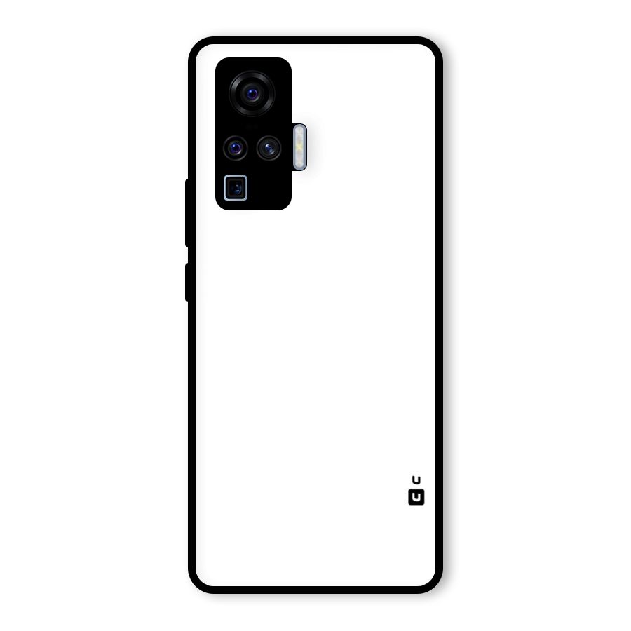 Plain White Glass Back Case for Vivo X50 Pro