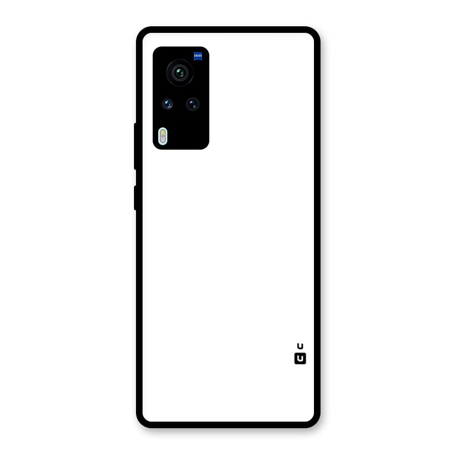 Plain White Glass Back Case for Vivo X60 Pro