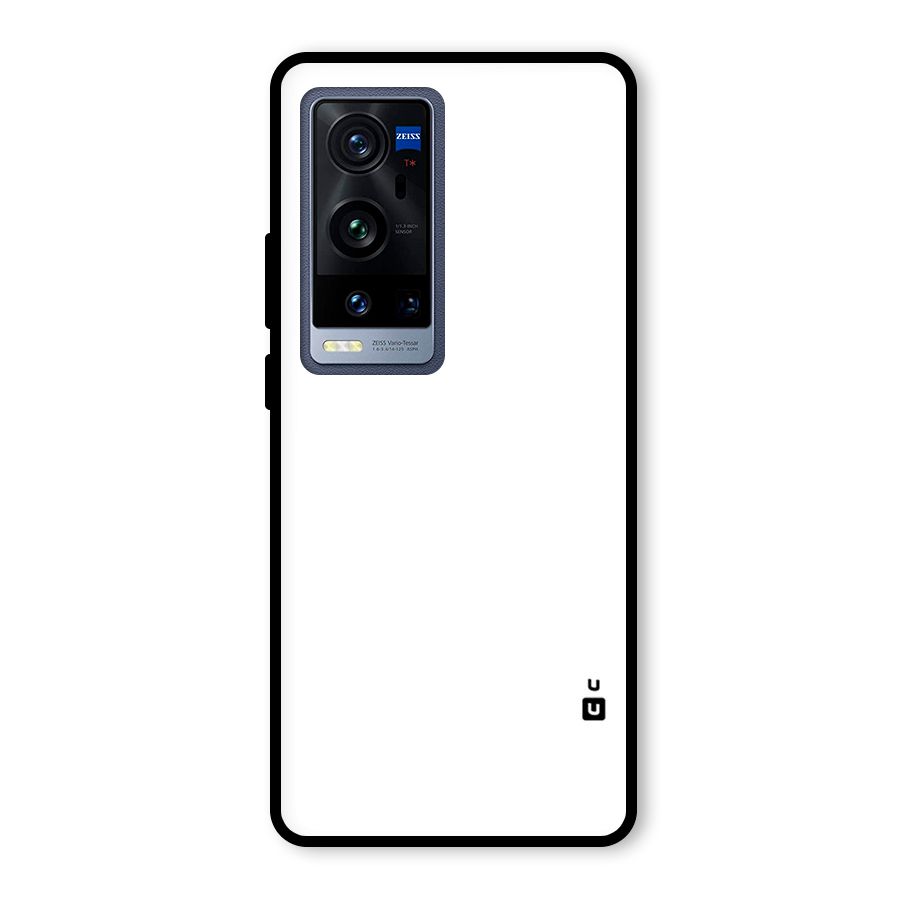 Plain White Glass Back Case for Vivo X60 Pro Plus