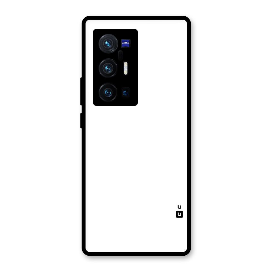 Plain White Glass Back Case for Vivo X70 Pro Plus