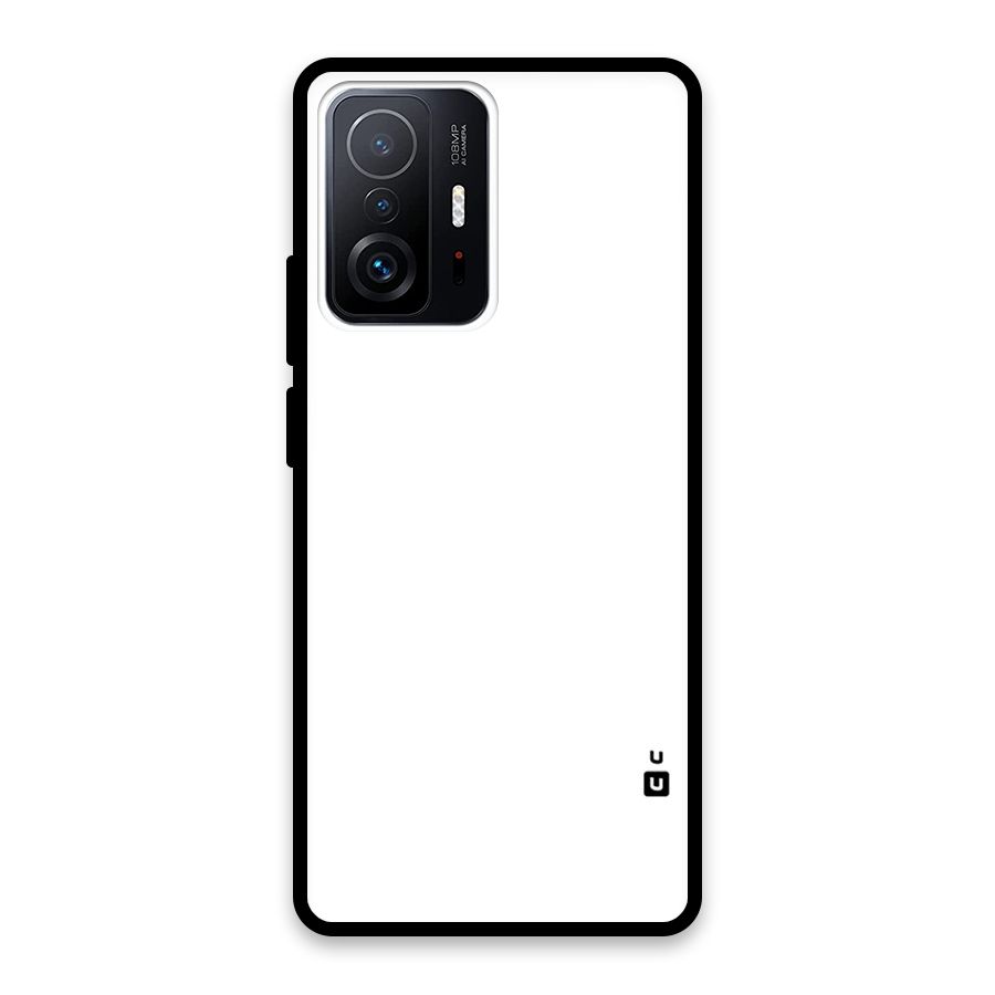 Plain White Glass Back Case for Xiaomi 11T Pro