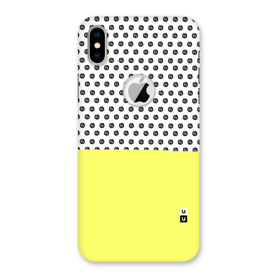 Plain and Pattern Back Case for iPhone X Logo Cut