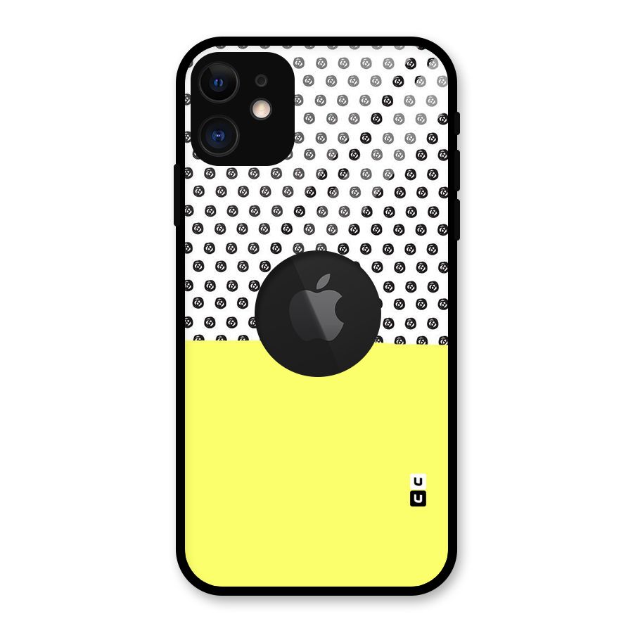 Plain and Pattern Glass Back Case for iPhone 11 Logo Cut