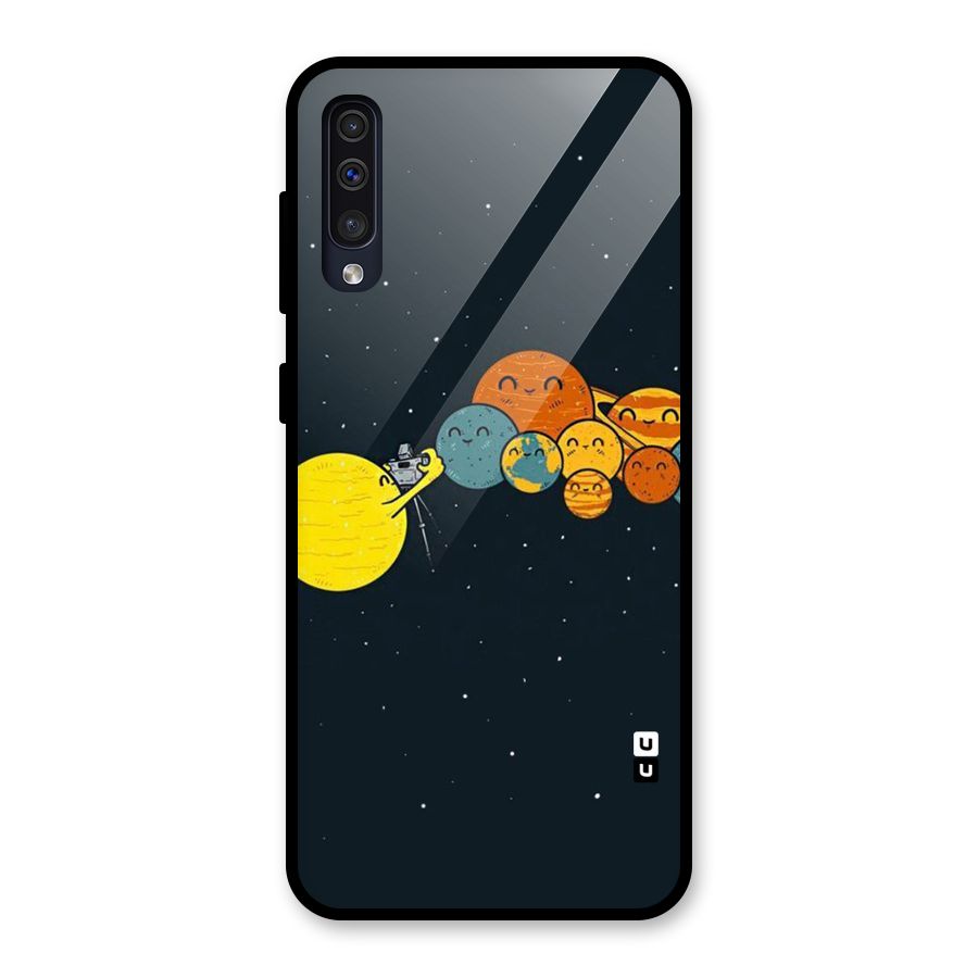 Planet Family Glass Back Case for Galaxy A50