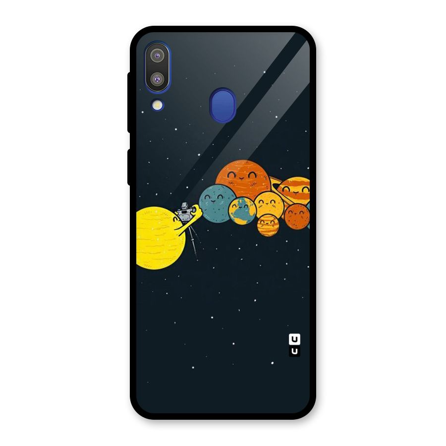 Planet Family Glass Back Case for Galaxy M20