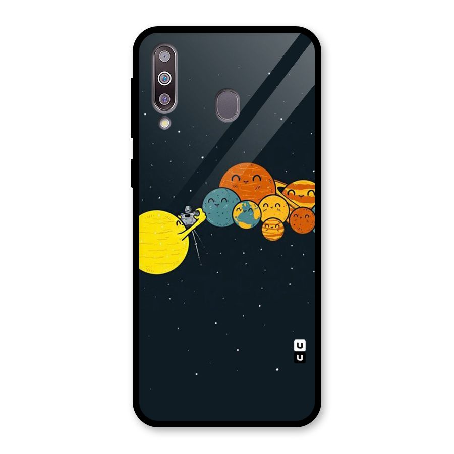 Planet Family Glass Back Case for Galaxy M30