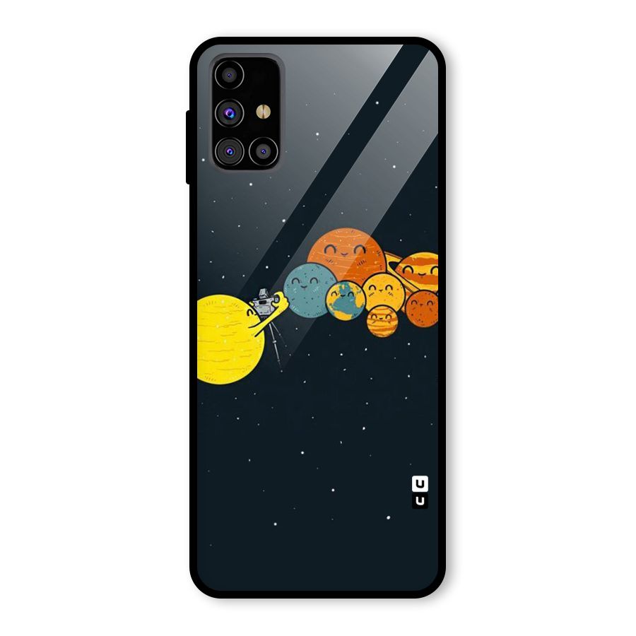 Planet Family Glass Back Case for Galaxy M31s