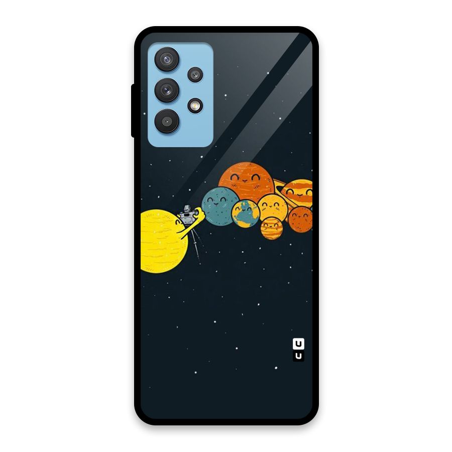 Planet Family Glass Back Case for Galaxy M32 5G
