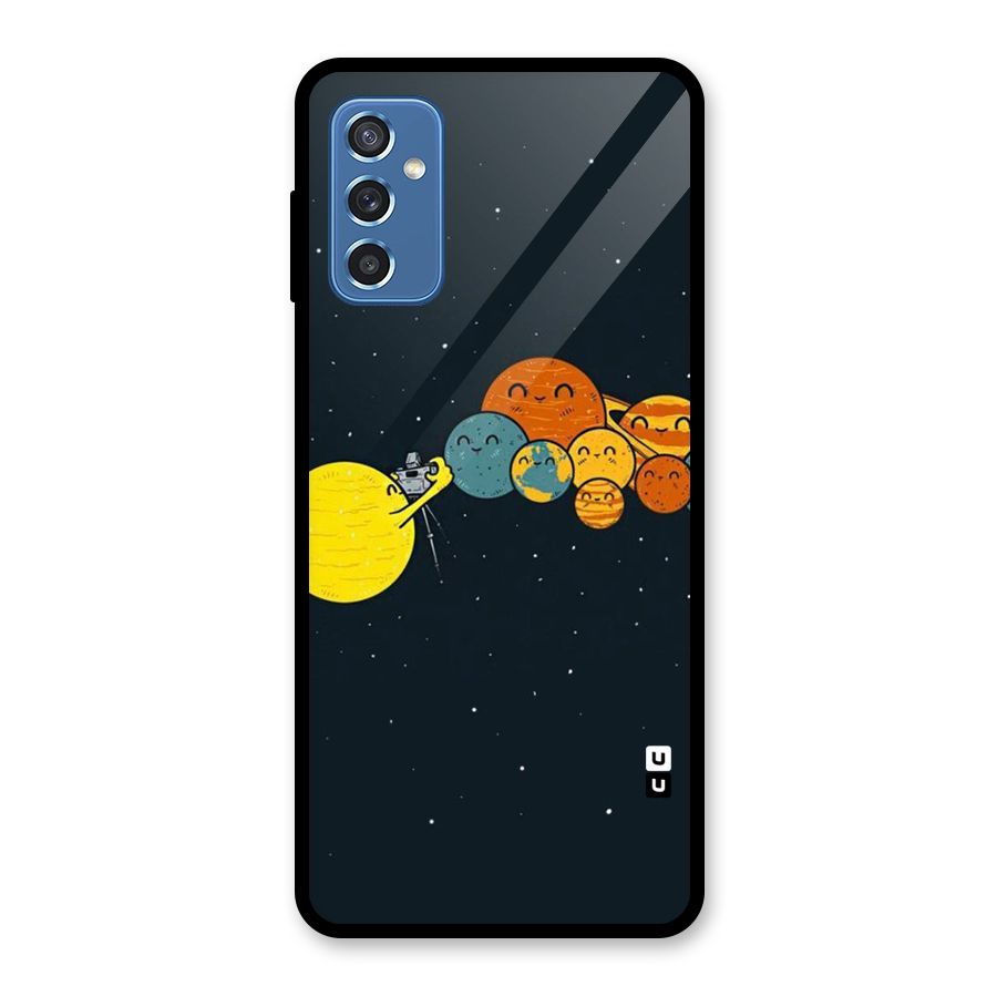 Planet Family Glass Back Case for Galaxy M52 5G