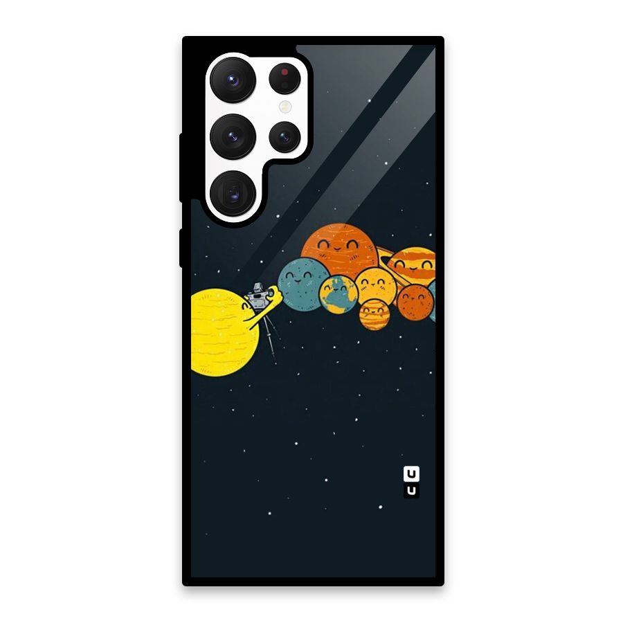 Planet Family Glass Back Case for Galaxy S22 Ultra 5G