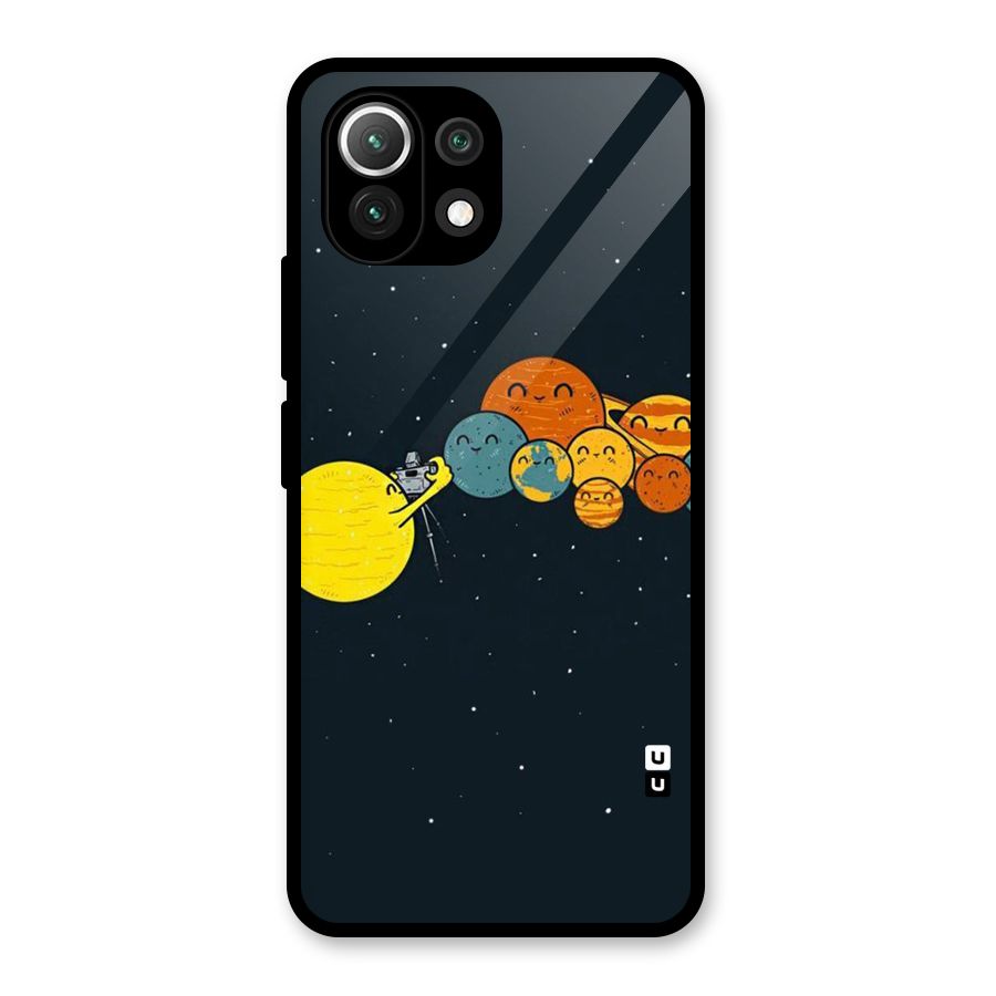 Planet Family Glass Back Case for Mi 11 Lite NE 5G