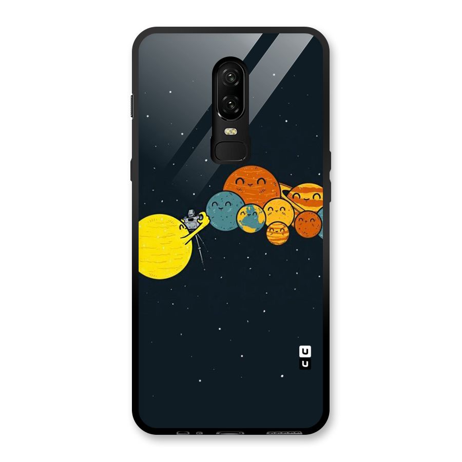 Planet Family Glass Back Case for OnePlus 6