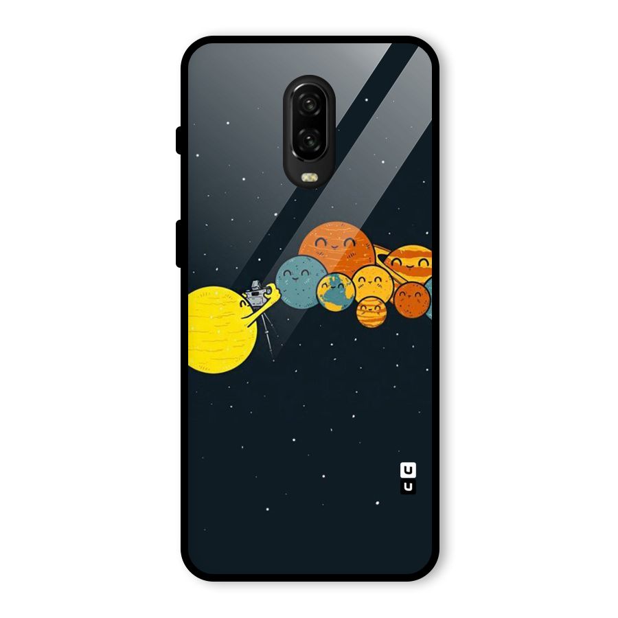 Planet Family Glass Back Case for OnePlus 6T
