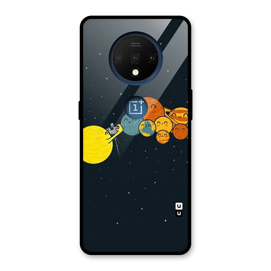 Planet Family Glass Back Case for OnePlus 7T