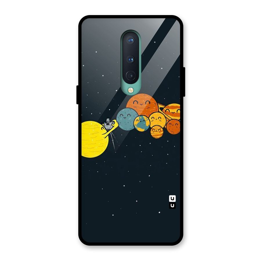 Planet Family Glass Back Case for OnePlus 8
